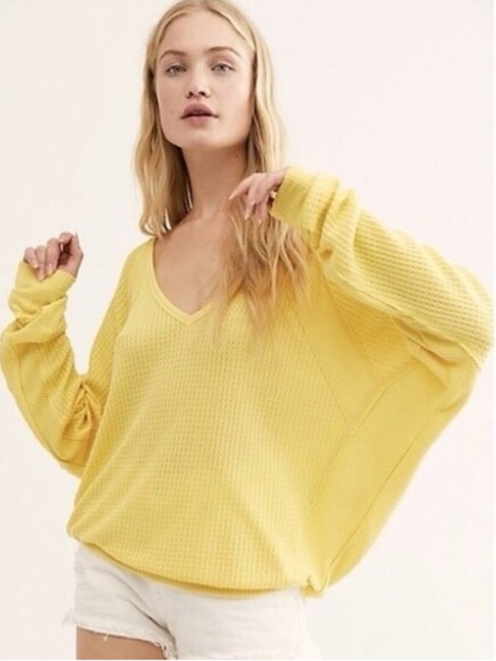 Free People Santa Clara Yellow Thermal Size XS